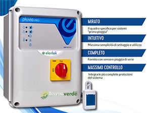 Elentek Pluvio PRO 2 Mono Quadro elettrico 2 pompe