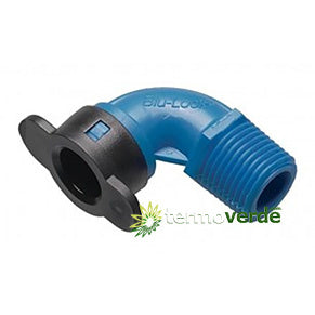 25 pz Gomito 90° Blu Lock / filetto M Orbit BL 410 - ½" x ¾"