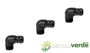 100 pz Gomito Irritec 641 portagomma filetto M Ø20 x ½"