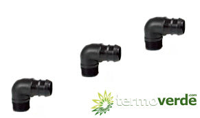 50 pz Gomito Irritec 641 portagomma filetto M Ø25 x ¾"