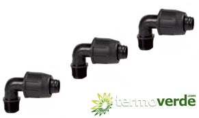 50 pz Gomito Irritec 824 filetto M PE PN4 Ø16 x ¾"