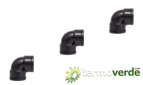 10 pz Gomito polipropilene Irritec 626 filetto F/F 1"½ x 1"½ PP