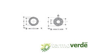 5 pz Guarnizione piana collare PVC Irritec GQP - Ø90