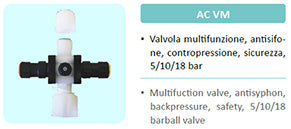 Injecta AC VM PVDF valvola multifunzione 4x6 FPM