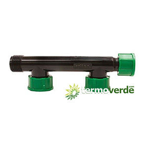 5 pz Irritec 434 Collettore irrigazione ghiera OR 2 uscite