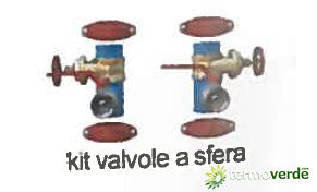 Kit valvole a sfera filtro graniglia 450 kg ER 4"