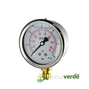 Manometro alla glicerina Irritec scala 0-10 bar