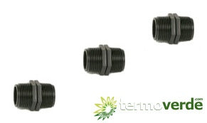 50 pz Nipple Irritec 607 Polipropilene -  1" x 1" PP