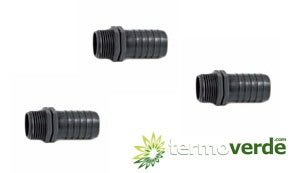 25 pz Raccordo M tubo spiralato Irritec 752 - Ø40 x 1"¼ PP