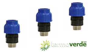 10 pz Raccordo PE filetto M ottone Irritec 931 Ø25 x ¾"