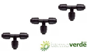 30 pz Tee 90° PE Irritec 814 - Ø20 x Ø20 x Ø20