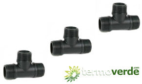 25 pz Tee 90° PP Irritec 605 filetto M 1'' x 1'' x 1''