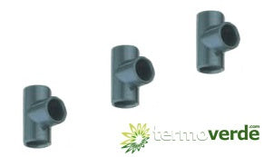 5 pz Tee 90° PVC Irritec TI1 - Ø25 PN16