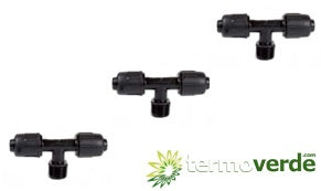 30 pz Tee filettata M PE Irritec 816 - Ø20 x ½" x Ø20