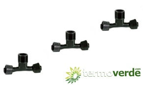 50 pz Tee filetto M Irritec 846 - Ø20 x ¾" x Ø20