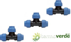 20 pz Tee PE compressione Irritec 914 Ø20 x Ø20 x Ø20 PN16