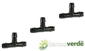 100 pz Tee per ala gocciolante Irritec 834 - Ø16 x Ø16 x Ø16