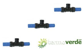 1 pz Tee per Layflat filetto M Irritec 778 - Ø77 x 3" x Ø77