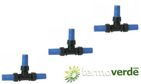 1 pz Tee per Layflat Irritec 776 - Ø52 x Ø52 x Ø52