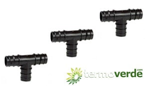 100 pz Tee portagomma PE Irritec 606 - Ø20 x Ø20 x Ø20